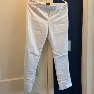 White slim fit pants